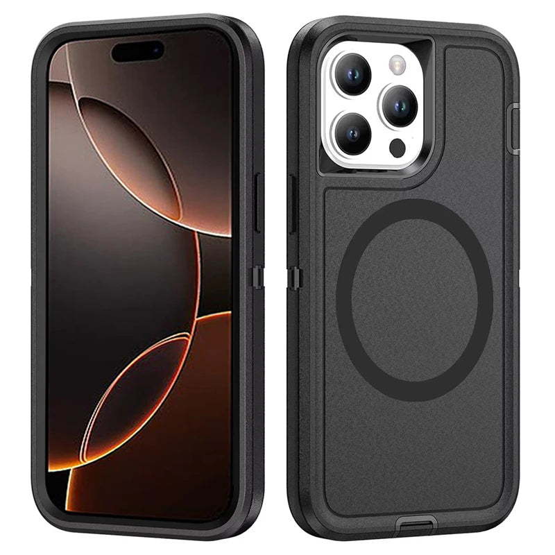 MagSafe Armor Shockproof iPhone Case – Heavy Duty Protection (iPhone 13–17 Pro Max)
