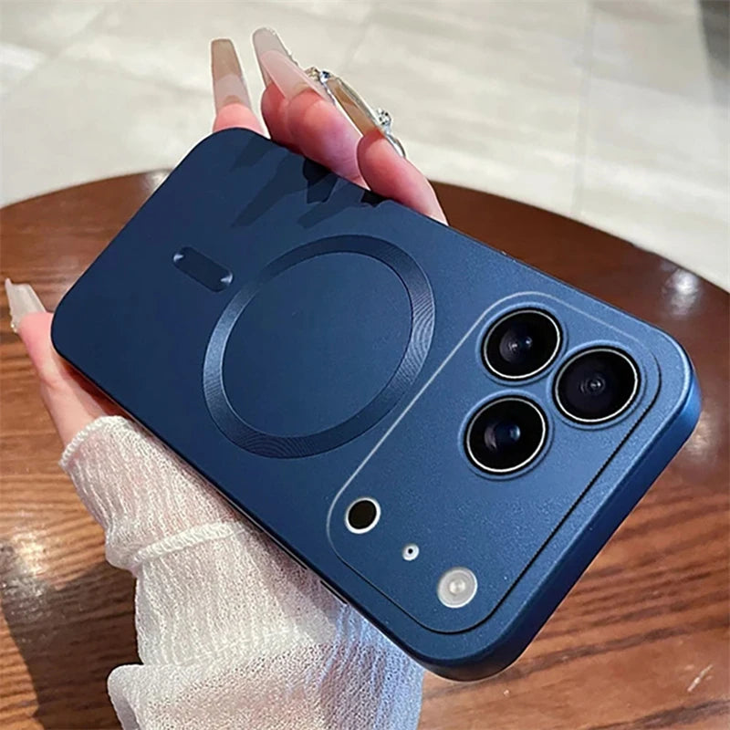 MagSafe Matte Anti-Slip iPhone Case with Lens Protection (iPhone 11–17 Pro Max)